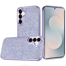 For Samsung S26 6.3" Case Full Crystal Bling Metallic Buttons + Tempered Glass