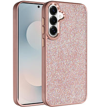 For Samsung S26 6.3" Case Full Crystal Bling Metallic Buttons + Tempered Glass