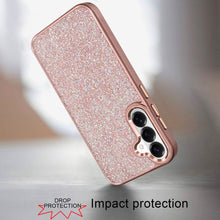 For Samsung S26 6.3" Case Full Crystal Bling Metallic Buttons + Tempered Glass