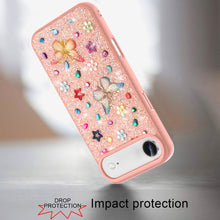 For iPhone Air Case Butterfly 3D Jewel Glitter Bling Phone Cover +Tempered Glass