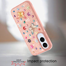 For Samsung S25 Edge Case Butterfly 3D Jewel Glitter Bling Cover +Tempered Glass