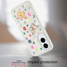 For Samsung S25 Edge Case Butterfly 3D Jewel Glitter Bling Cover +Tempered Glass