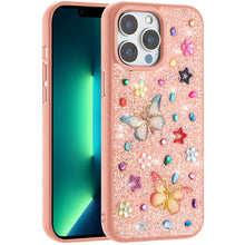For iPhone 13 Pro Max 6.7 inch Case Butterfly 3D Jewel Glitter Bling Phone Cover