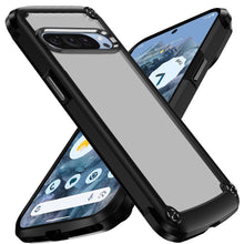 For Google Pixel 9 Pro XL 6.8 inch Case Hybrid with Metal Buttons Clear Back