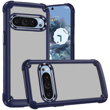 For Google Pixel 9 Pro XL 6.8 inch Case Hybrid with Metal Buttons Clear Back