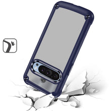 For Google Pixel 9 Pro XL 6.8 inch Case Hybrid with Metal Buttons Clear Back
