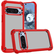 For Google Pixel 9 Pro XL 6.8 inch Case Hybrid with Metal Buttons Clear Back