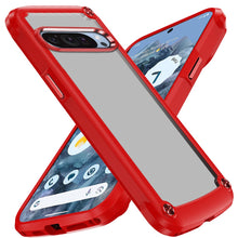 For Google Pixel 9 Pro XL 6.8 inch Case Hybrid with Metal Buttons Clear Back