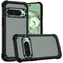 For Google Pixel 9/ 9 Pro 6.3 inch Case Hybrid with Metal Buttons Clear Back