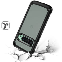 For Google Pixel 9/ 9 Pro 6.3 inch Case Hybrid with Metal Buttons Clear Back