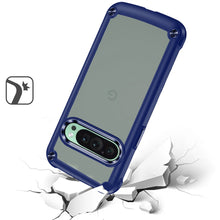 For Google Pixel 9/ 9 Pro 6.3 inch Case Hybrid with Metal Buttons Clear Back