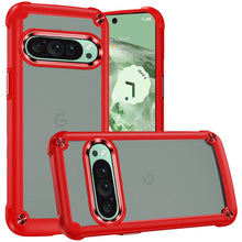 For Google Pixel 9/ 9 Pro 6.3 inch Case Hybrid with Metal Buttons Clear Back