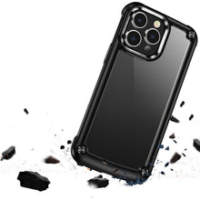 For iPhone 12 Pro Max Case with Metal Buttons Raised Camera Lip + Tempered Glass