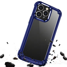 For iPhone 12 Pro Max Case with Metal Buttons Raised Camera Lip + Tempered Glass