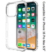 For iPhone 16 PRO MAX Case Shockproof Corner Protection Cover + Tempered Glass