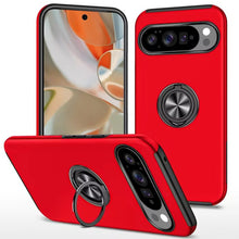 For Google Pixel 10 Pro XL Case Rubber Dual Layer with RingStand +Tempered Glass