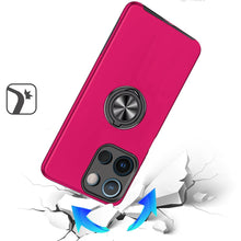 For Moto G 2025 Case Rubber Dual Layer Magnetic Ring Stand + Tempered Glass