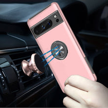 For Google Pixel 8 PRO 5G Case Rubberized Dual Layer Magnetic Ring Stand