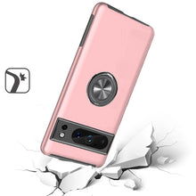 For Google Pixel 8 PRO 5G Case Rubberized Dual Layer Magnetic Ring Stand
