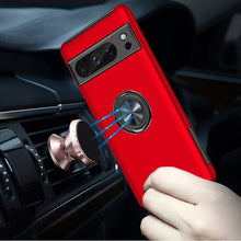 For Google Pixel 8 PRO 5G Case Rubberized Dual Layer Magnetic Ring Stand