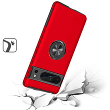 For Google Pixel 8 PRO 5G Case Rubberized Dual Layer Magnetic Ring Stand