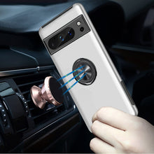 For Google Pixel 8 PRO 5G Case Rubberized Dual Layer Magnetic Ring Stand