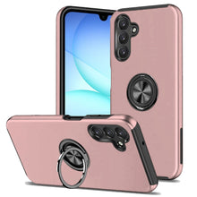 For Samsung A17 5G Case Rubber Dual Layer Magnetic RingStand + Tempered Glass