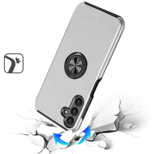 For Samsung A17 5G Case Rubber Dual Layer Magnetic RingStand + Tempered Glass