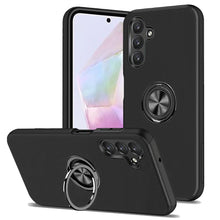 For Samsung A36/A56 Case Dual Layer Magnetic Ring Stand Hybrid + Tempered Glass