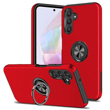 For Samsung A36/A56 Case Dual Layer Magnetic Ring Stand Hybrid + Tempered Glass