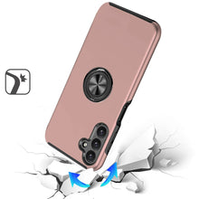 For Samsung A36/A56 Case Dual Layer Magnetic Ring Stand Hybrid + Tempered Glass