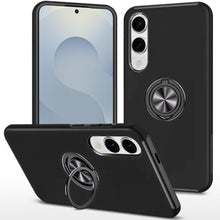 For Samsung S25 Edge Case Fused Dual Layer Magnetic Ring Stand + Tempered Glass