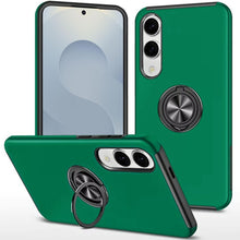 For Samsung S25 Edge Case Fused Dual Layer Magnetic Ring Stand + Tempered Glass