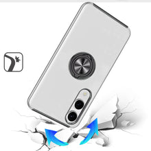 For Samsung S25 Edge Case Fused Dual Layer Magnetic Ring Stand + Tempered Glass