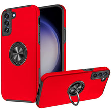 For Samsung S23 FE 5G Case Dual Layer Magnetic Ring Stand + Tempered Glass