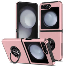 For Samsung Galaxy Z Flip 6 Case Rubberized Matte Magnetic Ring Stand Hybrid