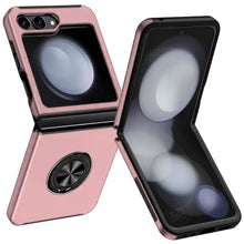 For Samsung Galaxy Z Flip 6 Case Rubberized Matte Magnetic Ring Stand Hybrid