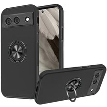 For Google Pixel 7A Case Rubberized Dual Layer Magnetic Ring Stand Hybrid Cover