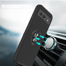 For Google Pixel 7A Case Rubberized Dual Layer Magnetic Ring Stand Hybrid Cover