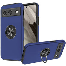 For Google Pixel 7A Case Rubberized Dual Layer Magnetic Ring Stand Hybrid Cover