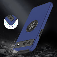For Google Pixel 7A Case Rubberized Dual Layer Magnetic Ring Stand Hybrid Cover