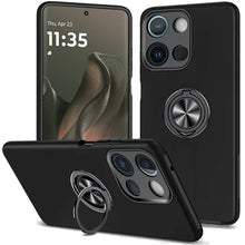 For Motorola Edge 2025 Case Rubberized Dual Layer Magnetic RingStand Cover