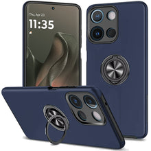 For Motorola Edge 2025 Case Rubberized Dual Layer Magnetic RingStand Cover