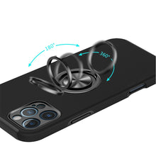 For iPhone 16 PRO MAX Case Dual Layer Magnetic Ring Stand Hybrid +Tempered Glass