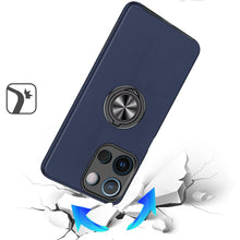 For Moto G Power 2025 Case Rubber Dual Layer w/ Magnetic Ring + Tempered Glass