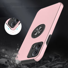 For Moto G Power 5G 2024 Case Rubber Dual Layer Magnetic Ring +Tempered Glass