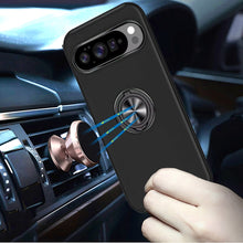 For Google Pixel 10/10 Pro Case Rubber Dual Layer with RingStand +Tempered Glass