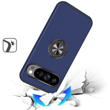 For Google Pixel 10/10 Pro Case Rubber Dual Layer with RingStand +Tempered Glass