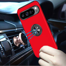 For Google Pixel 10/10 Pro Case Rubber Dual Layer with RingStand +Tempered Glass