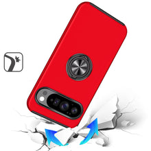 For Google Pixel 10/10 Pro Case Rubber Dual Layer with RingStand +Tempered Glass